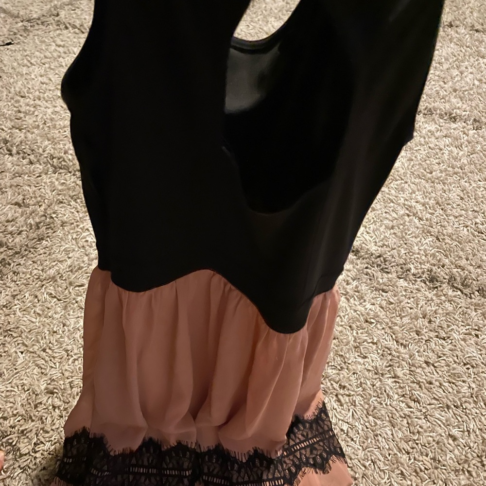 Black and pink dress